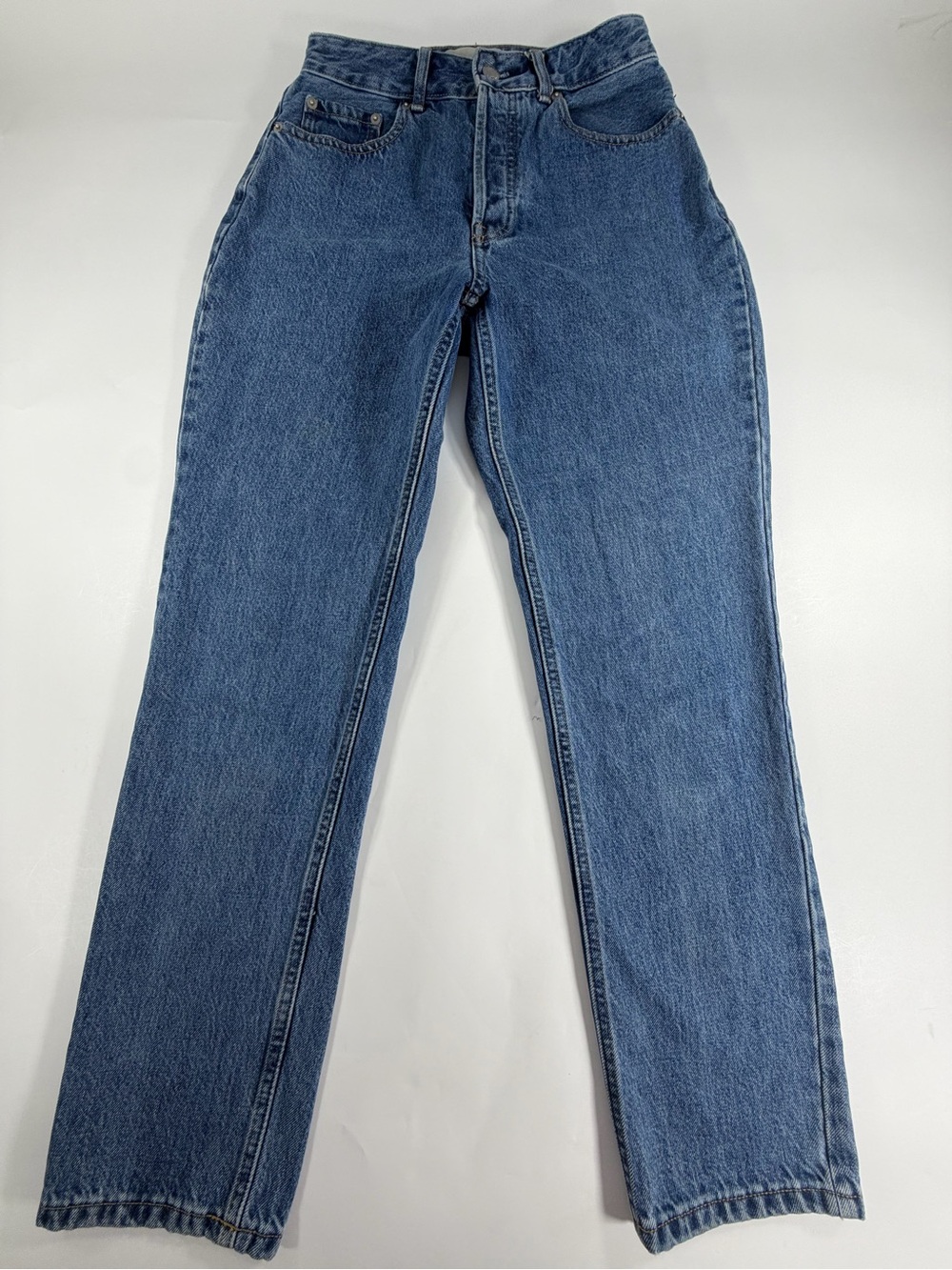 Everlane Curvy 90s Cheeky Straight Leg Jeans Organic Cotton Blue Denim Size 27